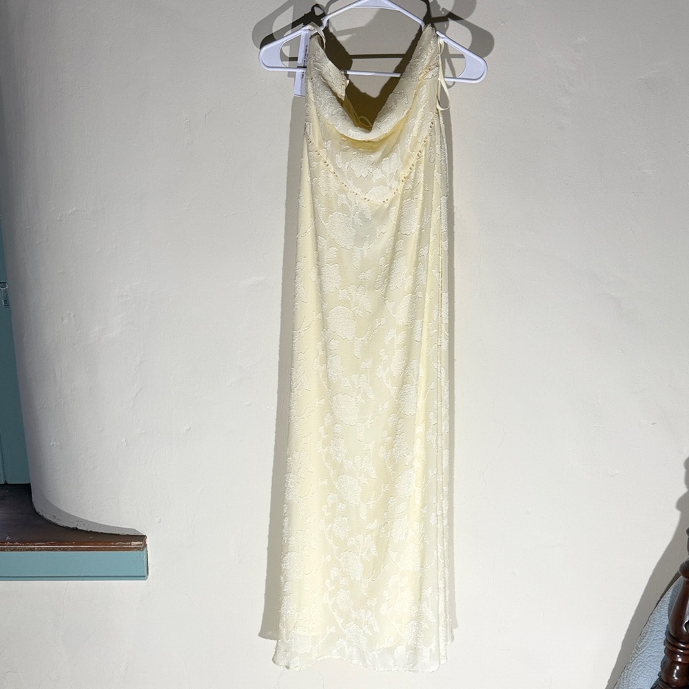 Princess Polly South of France Maxi Yellow Lace Dress